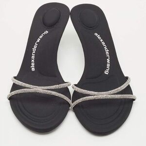 Alexander Wang Black Heels with Silver Straps